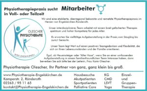 Stellenangebot Physiotherapeut Physiotherapeutin