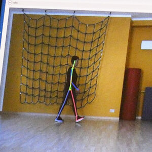 Ganganalyse am PC, Seitenansicht, Stickman