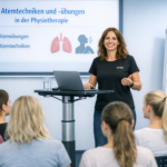 Vortragssituation bei Kurs Atemtechniken, Atemtherapie